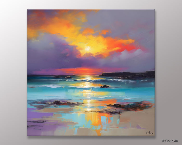 Abstract Landscape Painting for Living Room, Original Landscape Wall Art, Landscape Oil Paintings, Landscape Canvas Art, Hand Painted Canvas Art-Paintingforhome