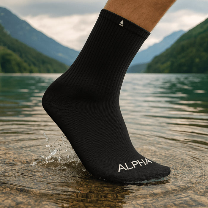 ALPHA U Waterproof Performance Socks Blk