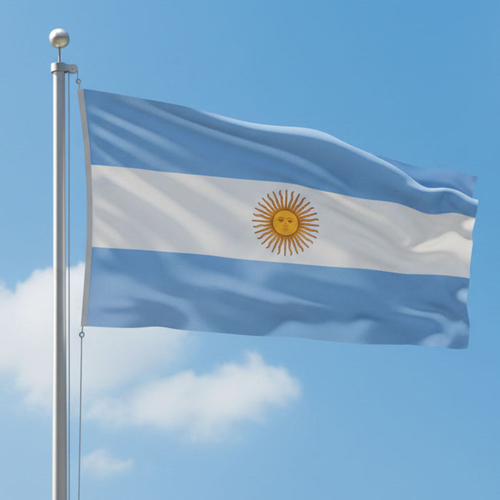 Argentina Polyester Fabric Flag 5ft x 3ft