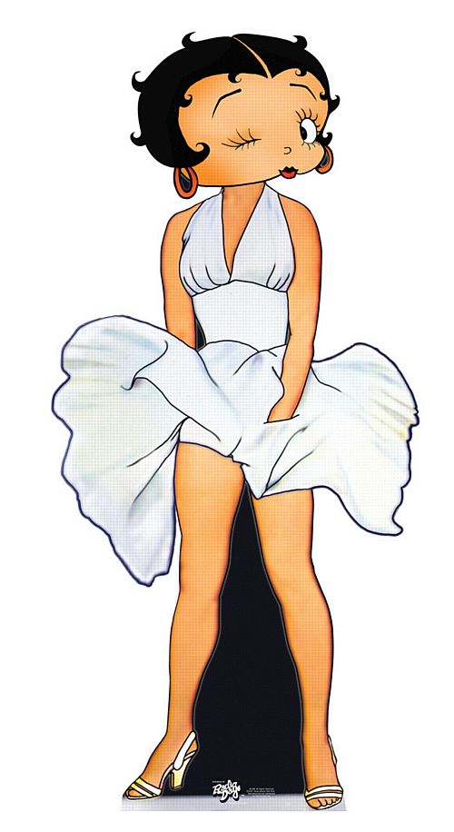 Betty Boop in White Dress Lifesize Cardboard Cutout - 1.66m