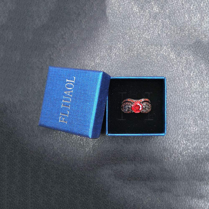 Black Skull Ring Set