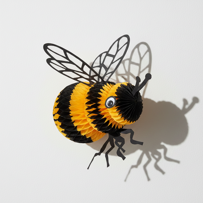Honeycomb Bumblebee - White Wall