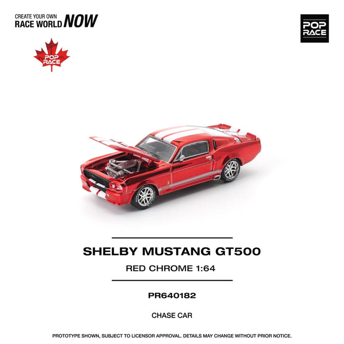 Chase Ford Shelby Mustang GT500 Red Canada edition 1/64 scale Pop Race PR640182chase