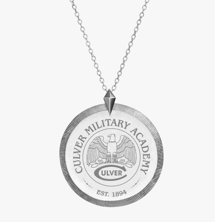 CMA Crest Florentine Necklace - Sterling Silver
