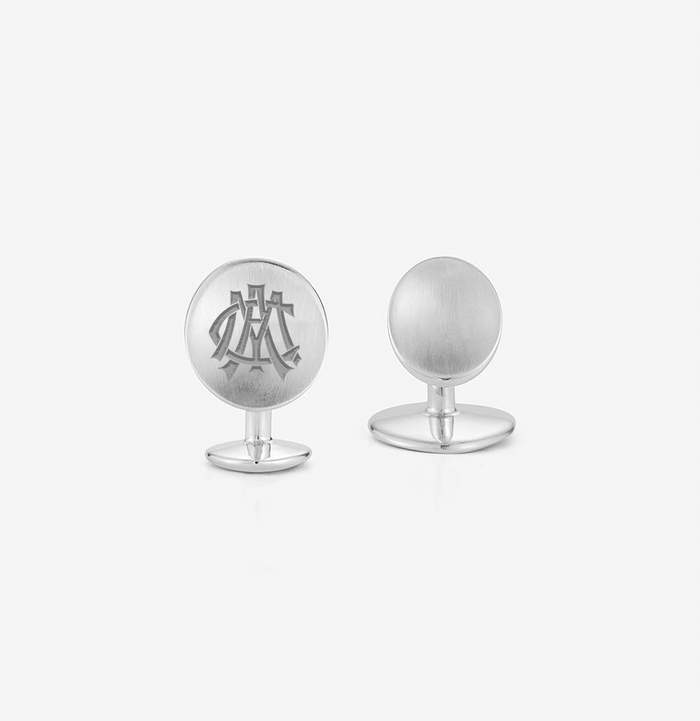 CMA Monogram Organic Cufflinks - Sterling Silver
