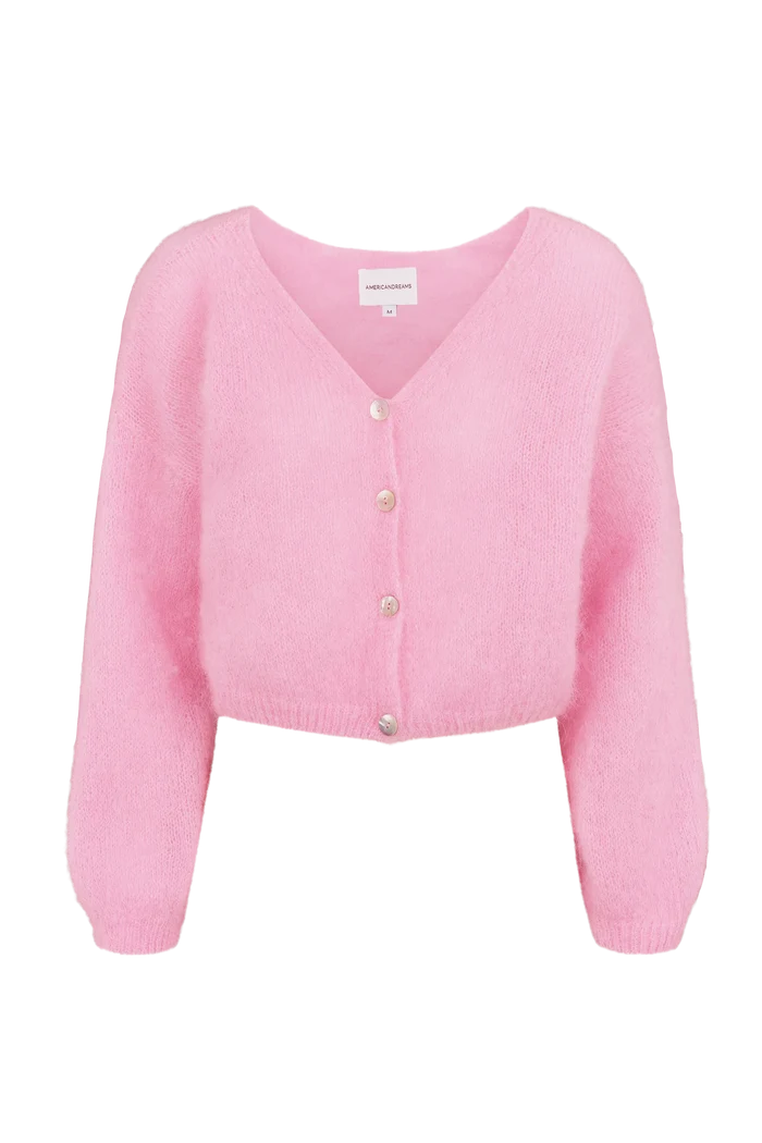 Cornelia Cropped Cardigan Soft Berry - Bodega Nantucket