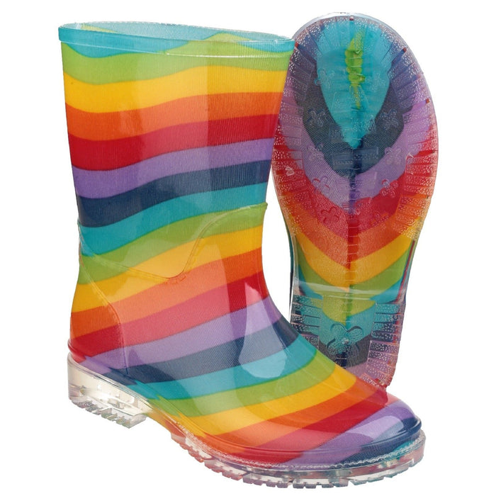 Cotswold Infant Girls Pvc Wellington Rainbow