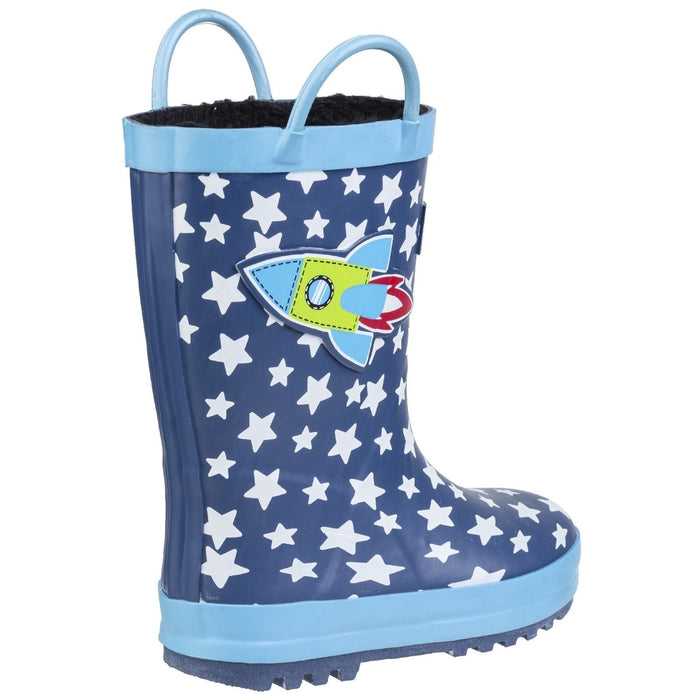 Cotswold Infant Kids Sprinkle Junior Wellington Boot Dark Blue