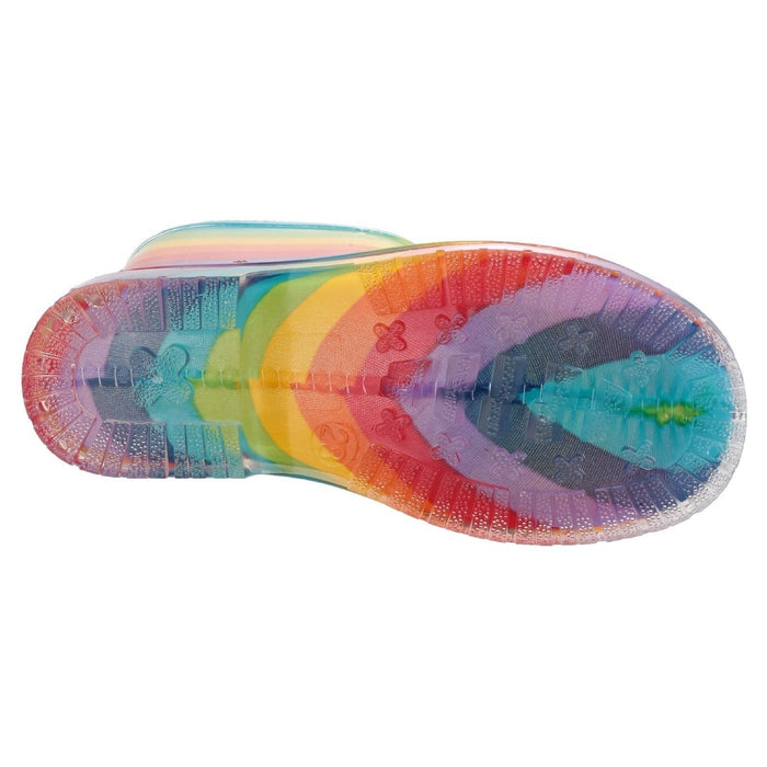 Cotswold Junior Girls Pvc Wellington Rainbow