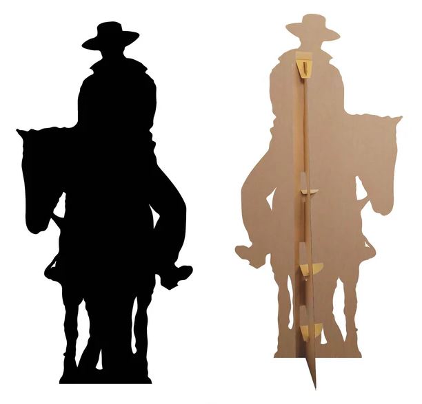 Cowboy on Horse Silhouette Lifesize Cardboard Cutout - 1.88m