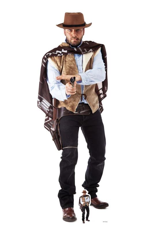 Cowboy with Revolver Lifesize Cardboard Cutout - 1.78m