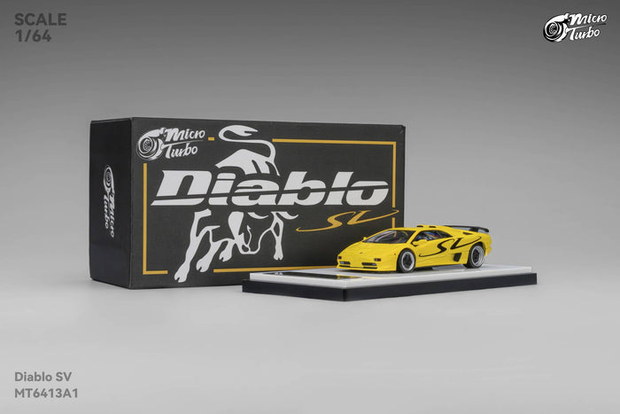 Custom Diablo SV Metallic Yellow Micro Turbo 1/64 scale MT6413A1