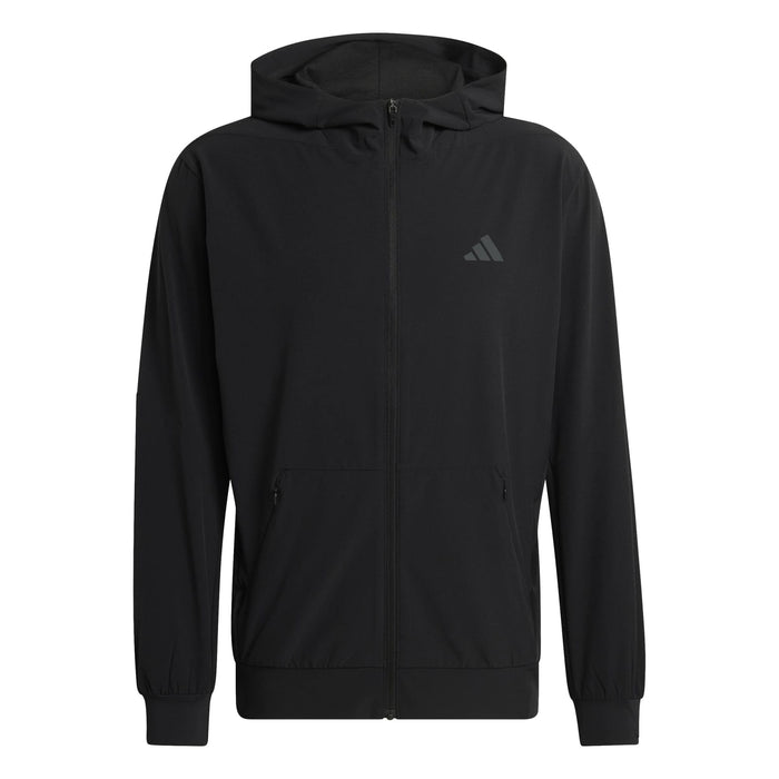 adidas Mens D4T Hybrid FZ Hoodie Black