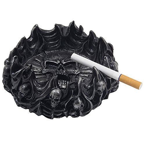 Decorative Skulls in Flames Ashtray