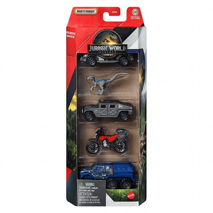 Dinosaur Capture Team Jurassic World 5 Pack Matchbox 1/64 JGL24