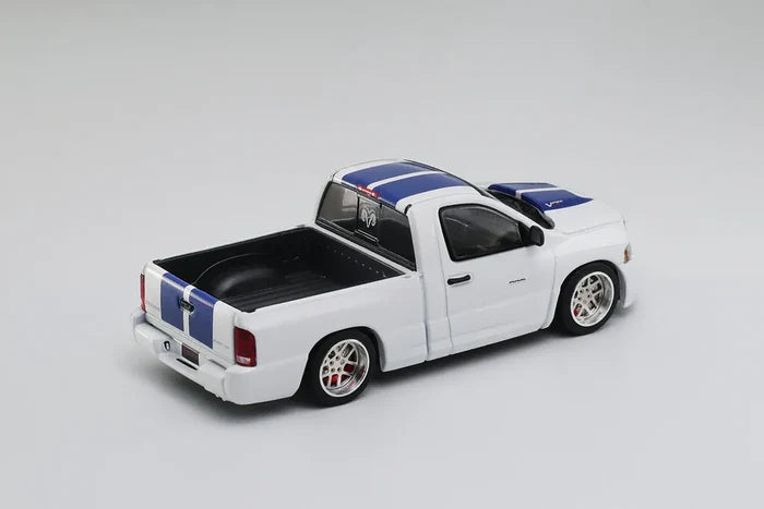 Dodge RAM SRT-10 2003 LHD White with Blue Stripes Shoom64 GCD 1/64 SHOOM-103-005