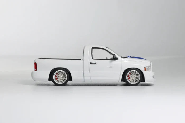 Dodge RAM SRT-10 2003 LHD White with Blue Stripes Shoom64 GCD 1/64 SHOOM-103-005