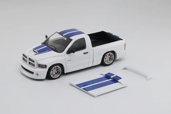 Dodge RAM SRT-10 2003 LHD White with Blue Stripes Shoom64 GCD 1/64 SHOOM-103-005