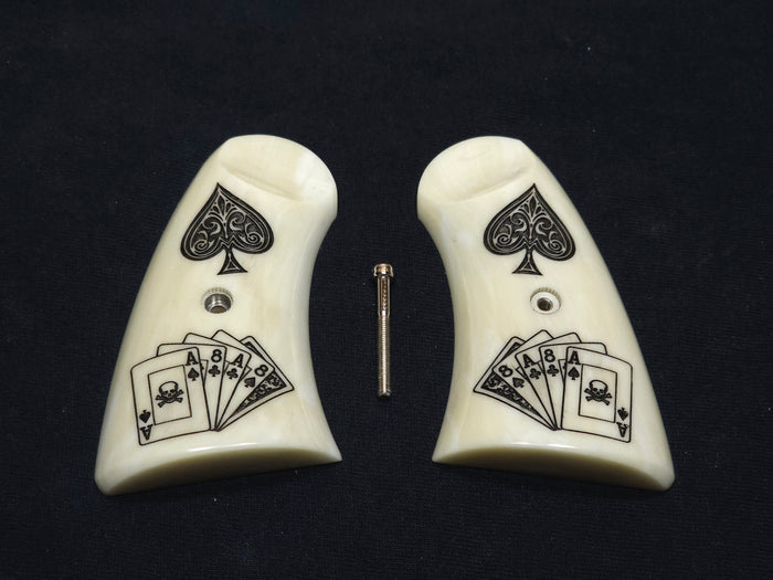 Faux Ivory Dead Man's Hand Uberti Schofield Grips