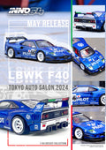 Ferrari F40 Blue Liberty Walk Tokyo Salon 2024 Inno64 1/64 scale IN64-LBWKF40-TAS24