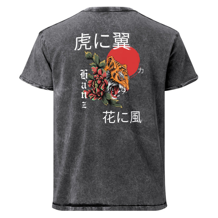 Flower Tiger Denim T-Shirt