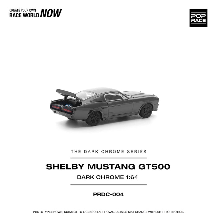 Ford Shelby Mustang GT500 Dark Chrome 1/64 scale Pop Race PRDC004