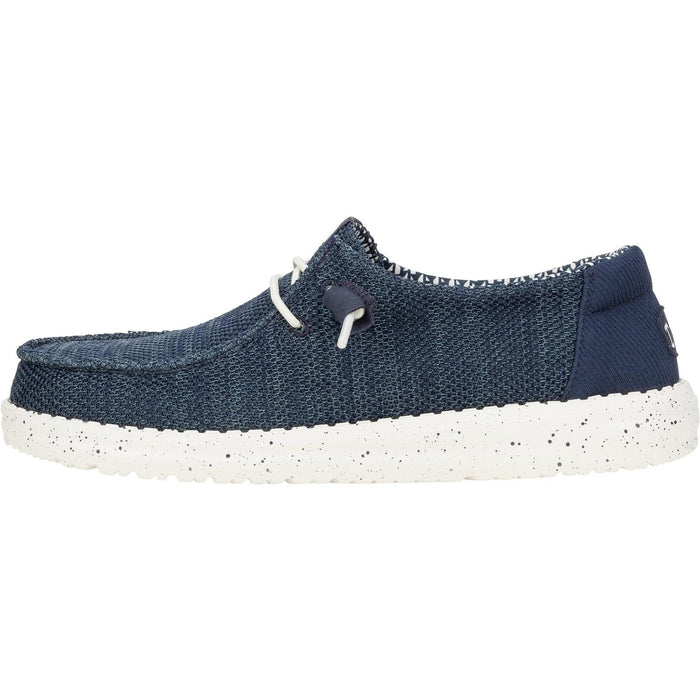 HEYDUDE Womens Wendy Stretch Mesh Shoes Navy
