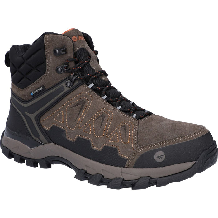 Hi-Tec Mens V-Lite Explorer WP Hiking Boots Chestnut/Orange