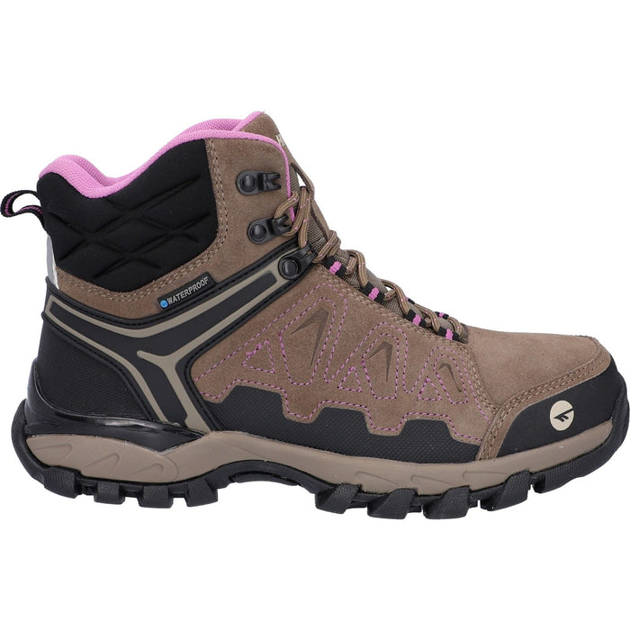 Hi-Tec Womens V-Lite Explorer WP Hiking Boots Brown/Lilac