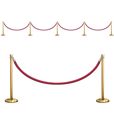 Stanchion Wall Decorations - 1.55m - Pack of 3