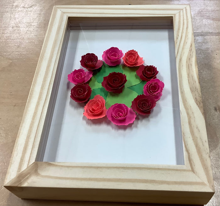 Quill Art ring of flowers by autumn