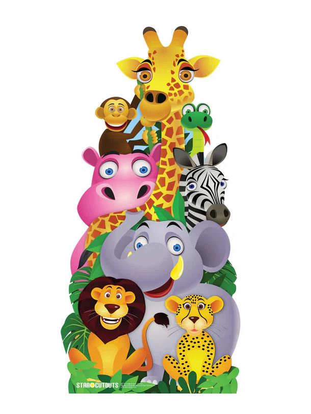 Jungle Friends Cardboard Cutout - 1.6m