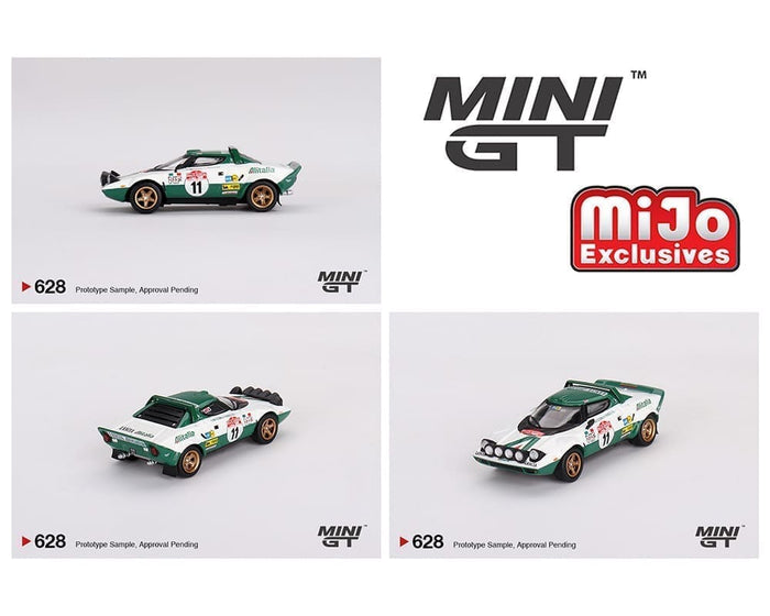 Lancia Stratos HF 1975 Rally Sanremo Winner #11 White Mini GT 1/64 scale MGT00628-MJ