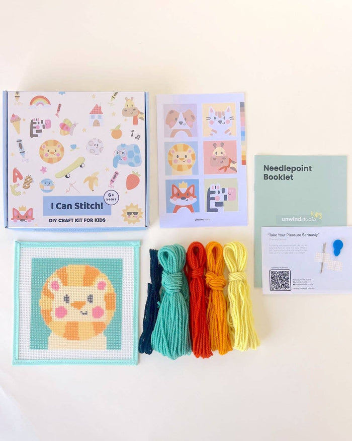 Leonardo, the Lion - Needlepoint Kit for Kids