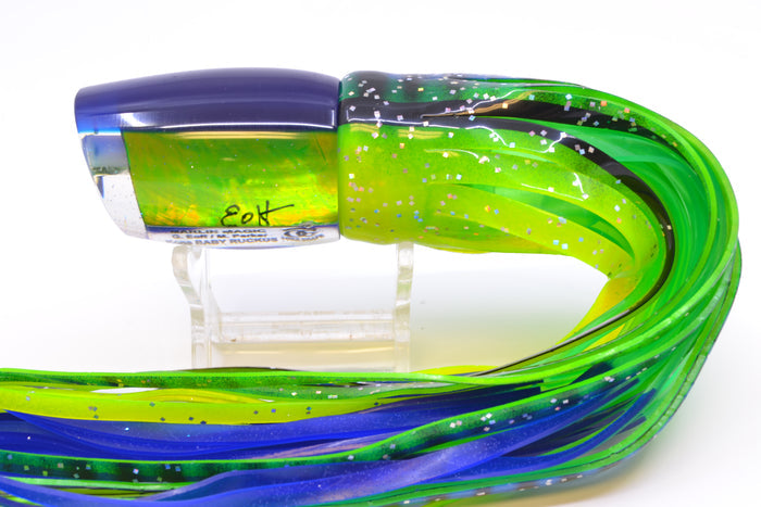 Marlin Magic Lime Green MOP Blue Back No Eyes Baby Ruckus 10" 6.5oz Skirted