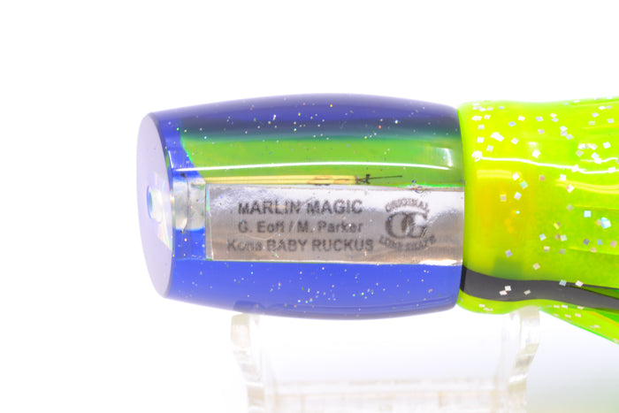 Marlin Magic Lime Green MOP Blue Back No Eyes Baby Ruckus 10" 6.5oz Skirted