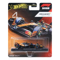 Mclaren Formule 1 Team 4 2025 Hot Wheels with base 1:64 JKD88