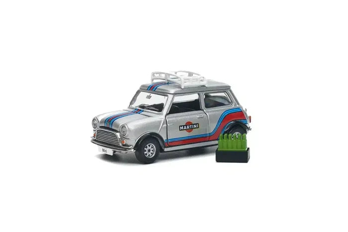 Mini Cooper Mk 1 Silver Martini Tiny 1:50 scale MINI0023
