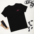 Mini embroidered in pink Organic cotton kids t-shirt