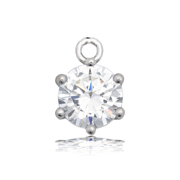 Moonstone Gemstone Bracelet with Shine Like A Diamond Sterling Silver Charm