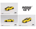 Mustang LB Works Ford Mustang Yellow Mini GT 1/64 scale MGT01077-BL