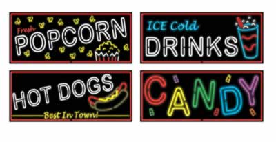 Neon Food Sign Cutouts 21" (Pack of 4)