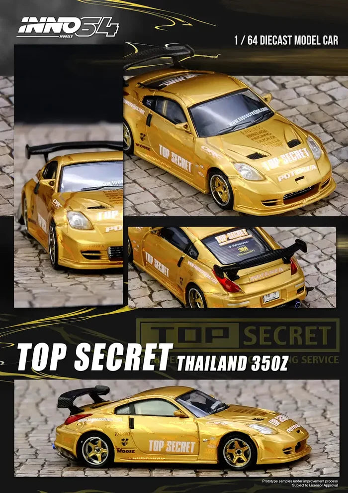 Nissan 350Z Z33 Top Secret Thailand Edition Gold Inno64 1:64 IN64-350ZTST-TSTOS