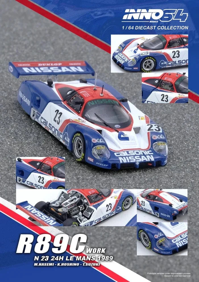Nissan R89C Le Mans 1989 No23   Masahiro Hasemi Kazuyoshi Hoshino Toshio Suzuki Inno64 /164 scale IN64-R89C-89LM23