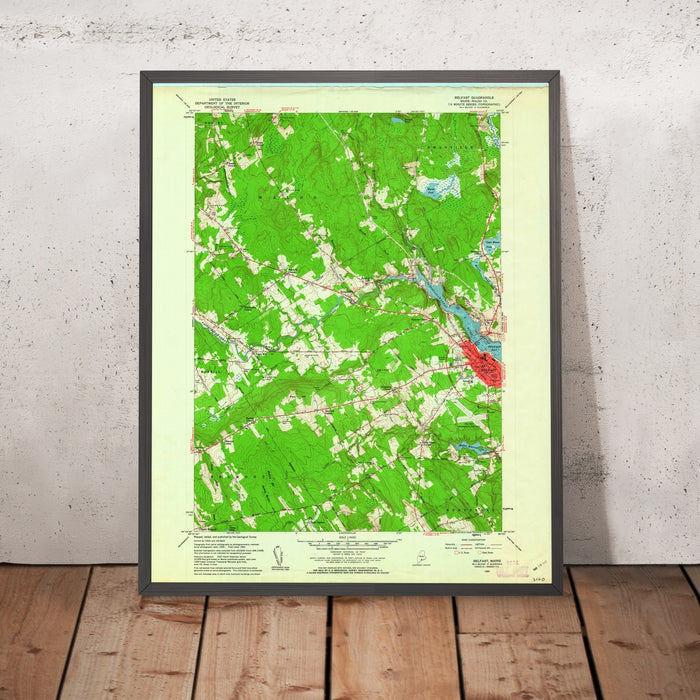 Old Map of Belfast, Maine by USGS, 1960 – Belfast Harbor & Penobscot Bay
