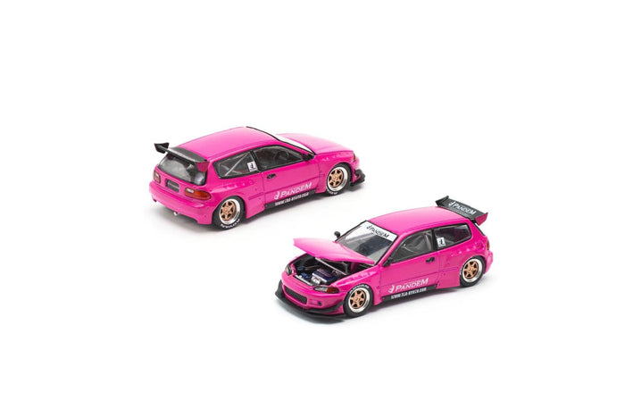 Pandem Honda Civic EG6 Pink Pop Race Enigma Collab Special Edition 1/64 PRE008