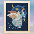 Patchwork Angel Cross Stitch Pattern-Stitched Modern