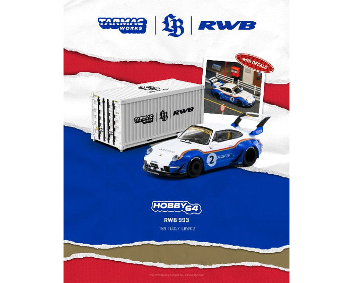 Porsche RWB 993 Liberty Walk w/ Container – Hobby64 Tarmac Works T64-TL017-LBWK2