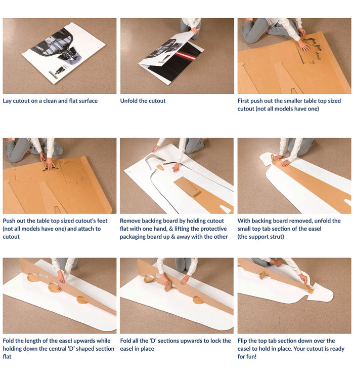 cardboard cutout assembly instructions