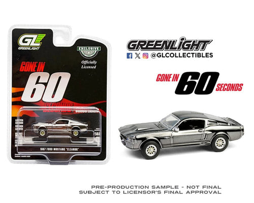 (Pre-order) 1967 Ford Mustang Eleanor Gone in 60 Second Chrome Edition Hollywood Greenlight 30558